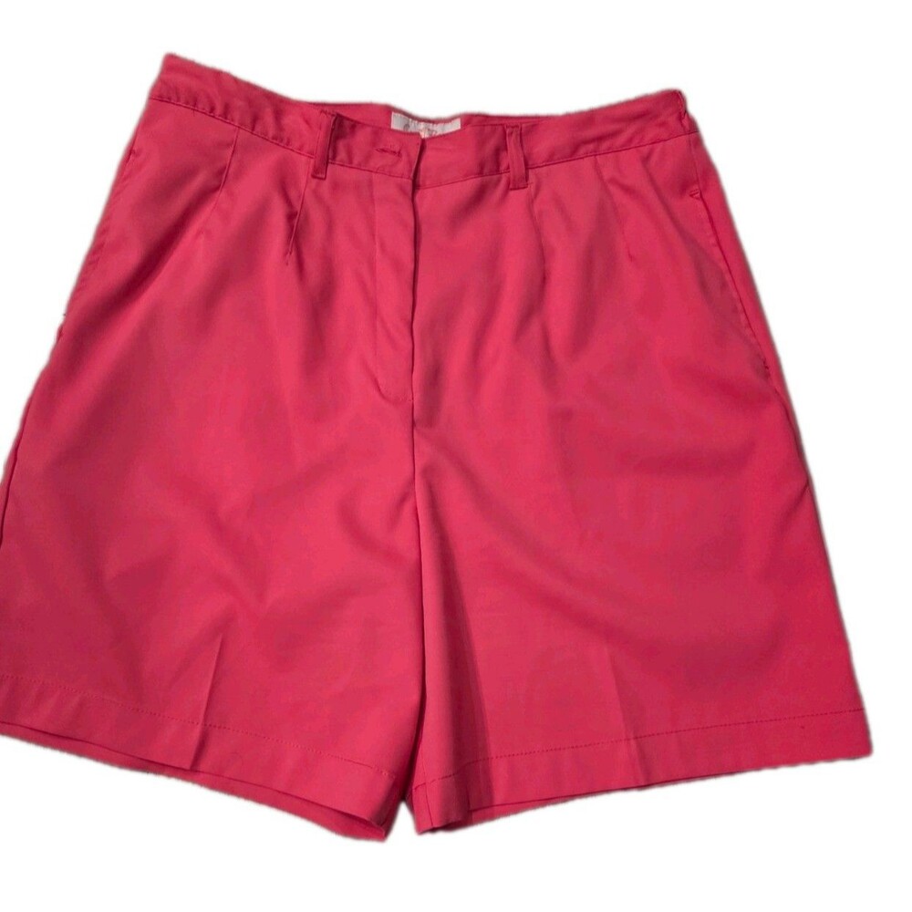 Coral Bay Women's Golf Athletic Shorts Pink Size 14 Stretch Polyester